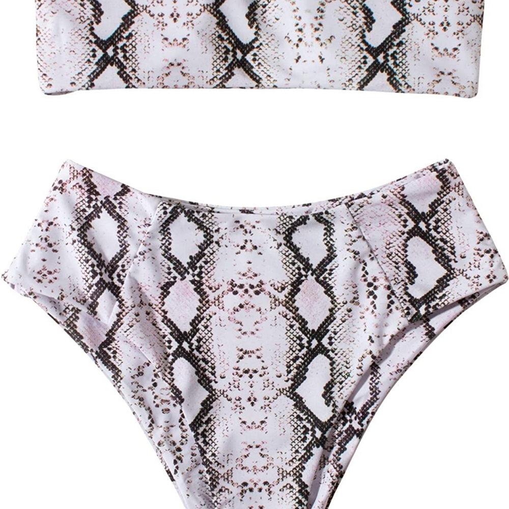 Snake print bikini set